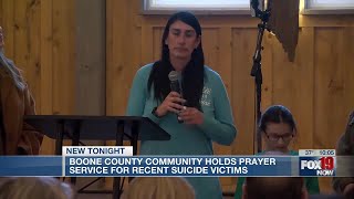 Boone County community gathers for prayer for recent youth suicide victims