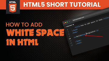 How to add space in html 2024 | Skill Wave