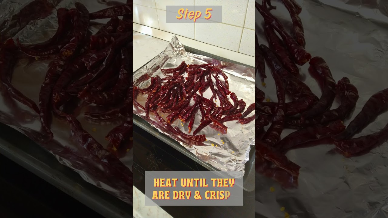 How to Make Crushed Chili Flakes from Cayenne Peppers 🔥🚒