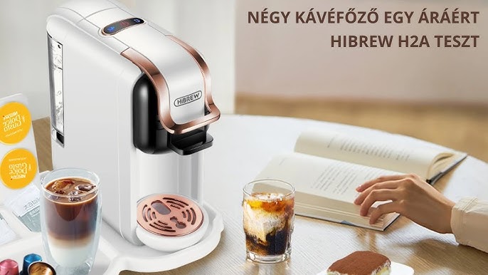 Pod Coffee Maker Single Serve, HiBREW 5-in-1 Espresso Machine for Pods, K- cup*/Nes* Original/DG*/ESE Pod/Espresso Powder Compatible, Cold/Hot Mode,  20 oz Removable Reservoir, LED Bars Indicator, 19Bar 