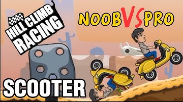 Hill Climb Racing - Noob VS Pro | Gameplay Walkthrough Part 2 - SCOOTER  (iOS,  Android)