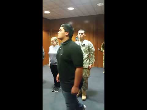 Soldier surprises Twin brother at swear in SANCHEZ BROTHERS