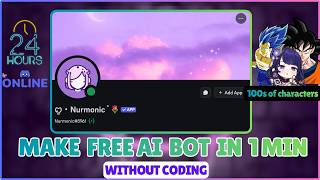 ♡ How to Create a 24/7 Discord AI Bot for Beginers - No Coding (2026) | Nurmonic ♡