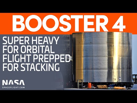 Super Heavy Booster 4 Prepped for Stacking | SpaceX Boca Chica