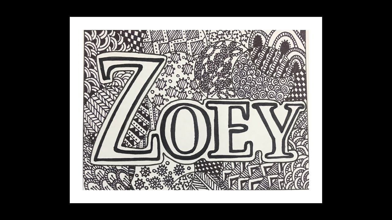 Name design# zentangle name design# doodle art - YouTube