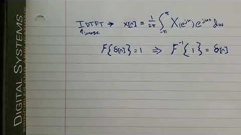 IDTFT(Inverse Discrete Time Fourier Transform) of 1