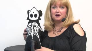 Skeleton Glow Bones Dog Costume by Casual Canine - Black