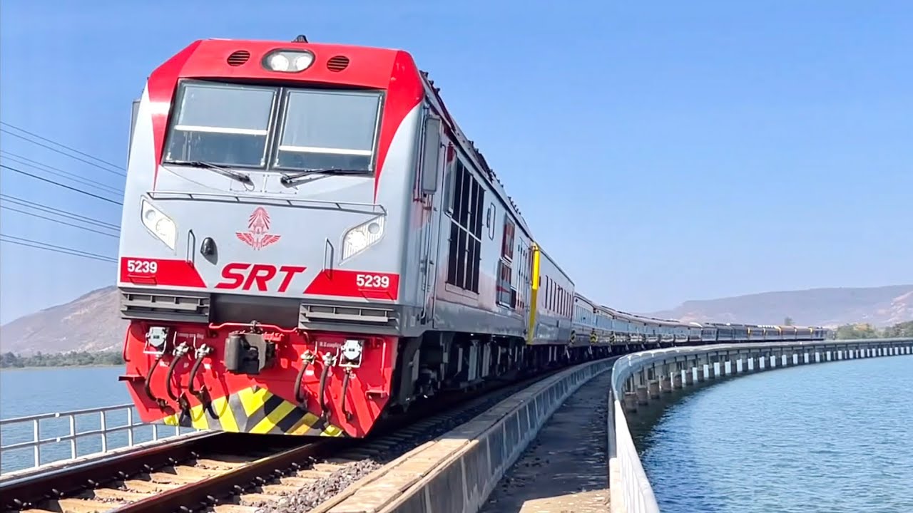SRT. #สวยที่สุด! ชมรถไฟไทยวิ่งผ่านข้ามเขื่อนป่าสักชลสิทธิ์ และชมขบวนอื่น ๆ รอบ ๆ จังหวัดสระบุรี