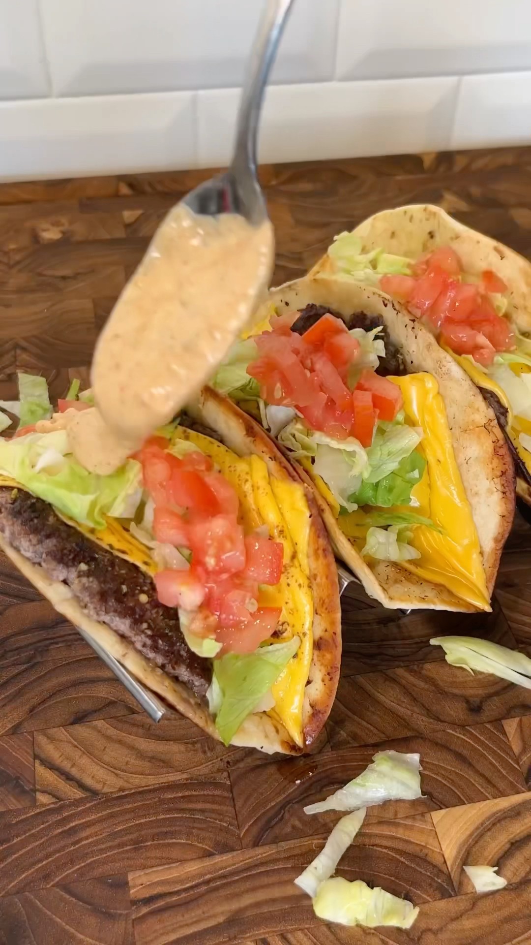 Smash burger tacos ?? #shorts