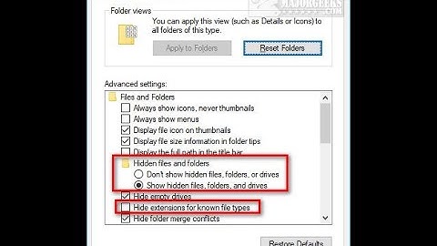 How to Show or Hide Hidden Files, Folders, or Drives