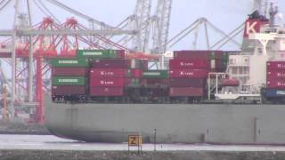 Container Ship GLEN CANYON BRIDGE departing Rotterdam, the Netherlands (June 20, 2015)
