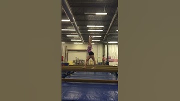 Standing layout step out on high beam. (Not slow-mo)
