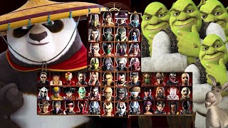 Mortal Kombat 9 - 1 PO KUNG FU PANDA 🐼 & 100 SHREKS - Expert Tag Ladder - Gameplay @(1080p) 60ᶠᵖˢ ✔