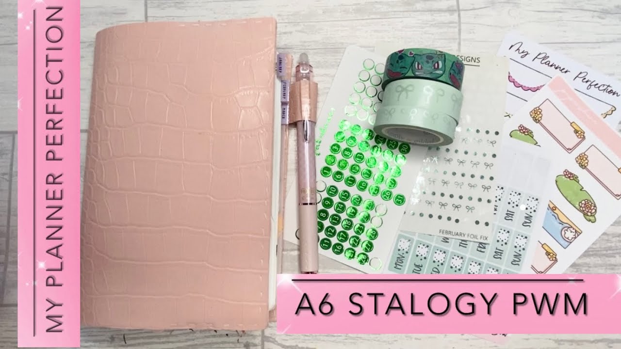 A6 Stalogy No Sticker Kit Plan With Me | My Planner Perfection - YouTube