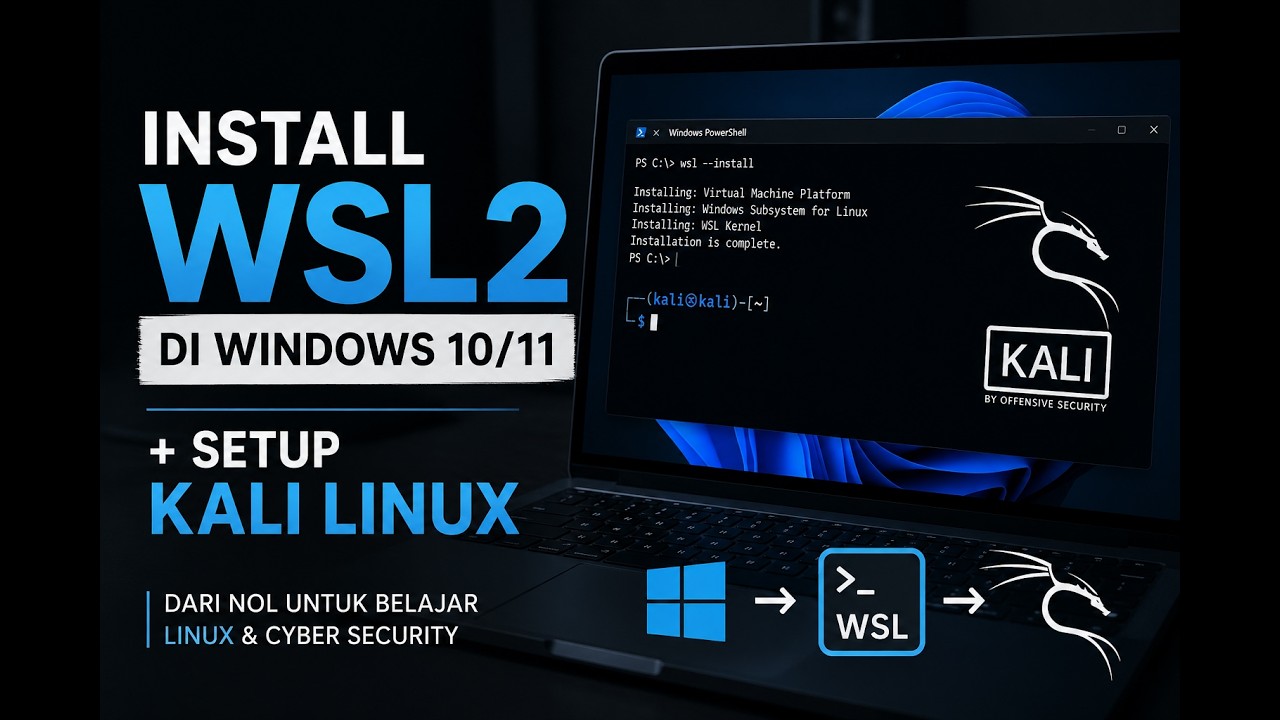 Install WSL2 di Windows 10/11 + Setup Kali Linux - YouTube