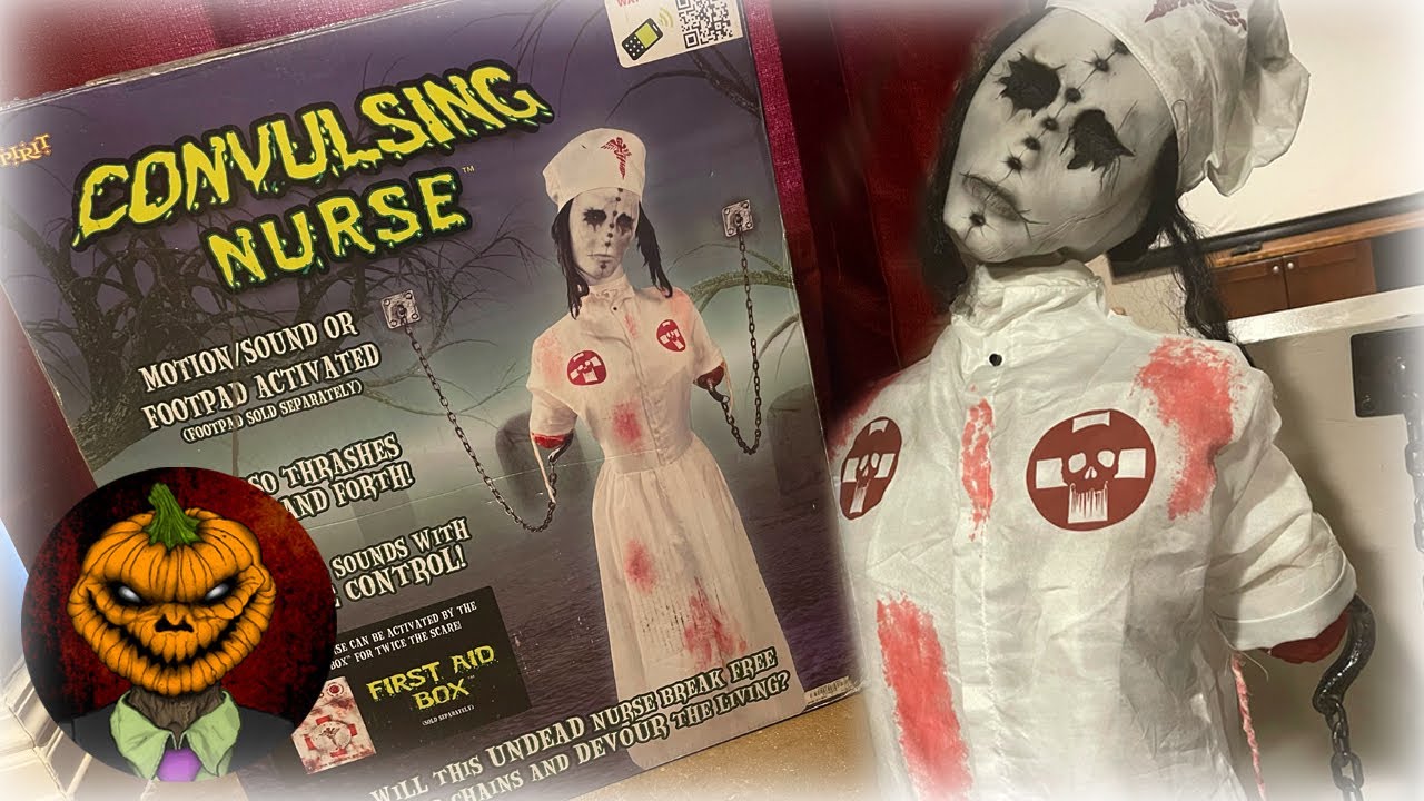 Convulsing Nurse Animatronic UNBOXING/SETUP & OVERVIEW - Spirit Halloween 2013 Prop 🎃 👻