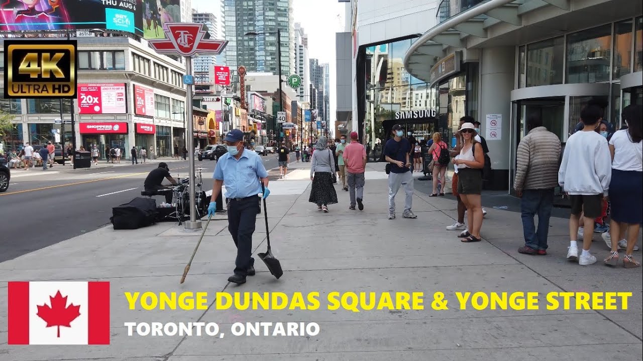 Yonge Dundas Square & Yonge St, Downtown Toronto, Canada | Walking Tour ...