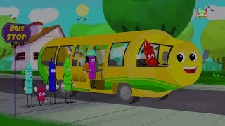 Räder Im Bus Reim Für Babys Kinder Mu Crayons Nursery Rhyme Kids Song Wheels On The Bus