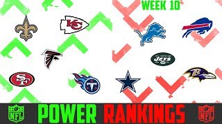 NFL Week 10 Power Rankings 2018  WEEK 10 NFL POWER RANKINGS 2018 (UPDATED WEEKLY)