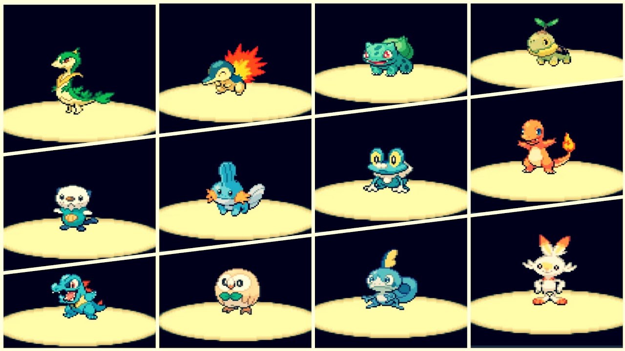 All Starter Gen 1-8 Locations - Pokemon Saiph 2 [v1.3.2]