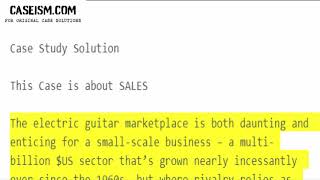 Reverend Musical Instruments: Playing a Different Tune (A) Case Study Help - Caseism.com