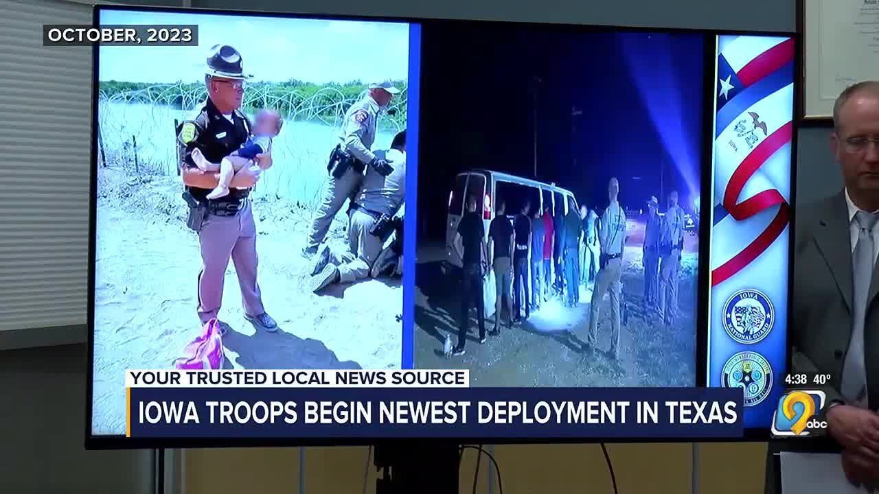 Iowa troopers begin latest deployment in Texas - YouTube