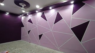 Wall 3D Design Masking Tape Texture Design For Seiling Colour #tech  ALIYA PAINTING #tech