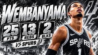 Victor Wembanyama 25 pts 13 rebs 2 blks vs Spurs 26/27 season Update