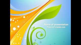 Growing Leaf Motif PowerPoint Template by PoweredTemplate.com