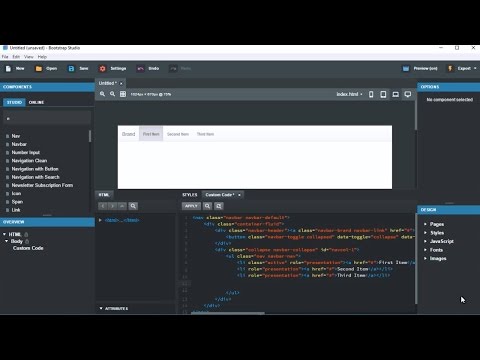 Social media icons in Bootstrap Studio BSS