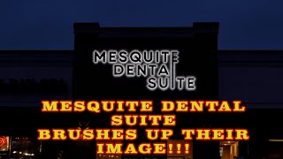 Mesquite Dental brushes off their new sign. LED Crazy THIEVES!