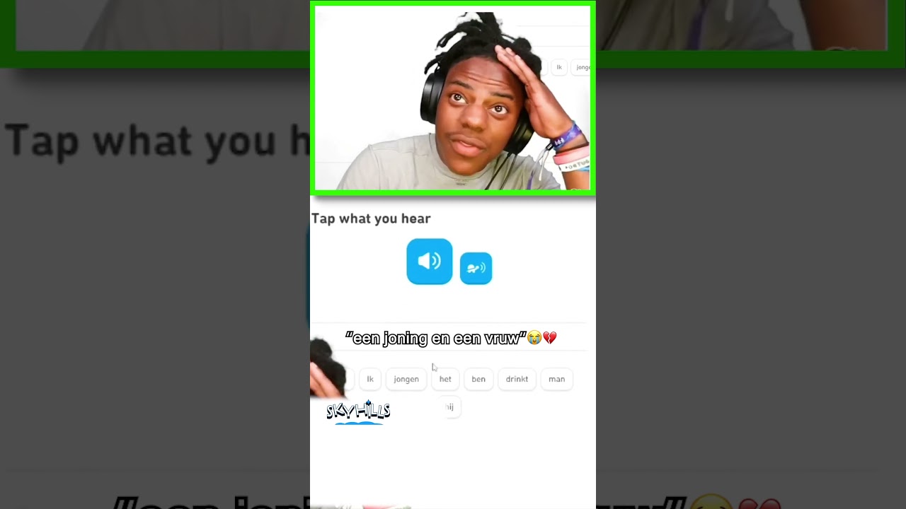 ''een joning en een vruw" 😭 #ishowspeed #ishowspeedclipz #duolingo #nederlandsleren #viraal #shorts