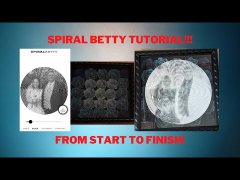 Spiral Betty Artwork Tutorial Shadowbox Application - How to from Start to Finish Product!