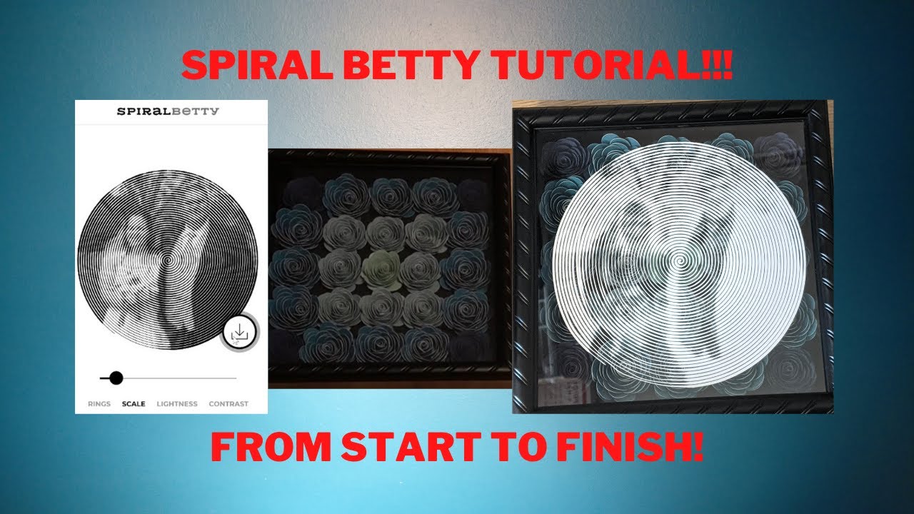 Spiral Betty Artwork Tutorial Shadowbox Application How to from Start