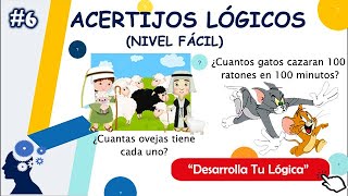 Acertijos Lógicos 6/24 - Gatos Caza Ratones, Igualdad de Ovejas (NIVEL FACIL | PON A PRUEBA TU IQ)
