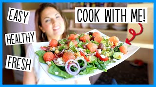 Summery AmpedUp Greek Salad!! Healthy, Refreshing & Filling (Vegetarian & Vegan)