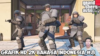 PERAMPOKAN BANK PALING EPIC DENGAN FULL ARMOR DAN MINI GUN! GTA V HD GAMEPLAY #8