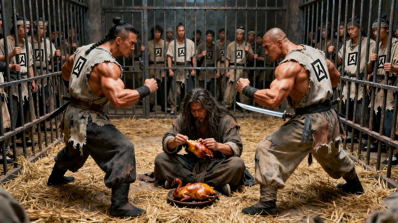 監獄老大欺負新人，怎料新人竟是絕世高手，10秒解決100囚犯！ #功夫 #kungfu