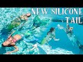 Swimming with Courtney Mermaid in her NEW SILICONE MERMAID TAIL!