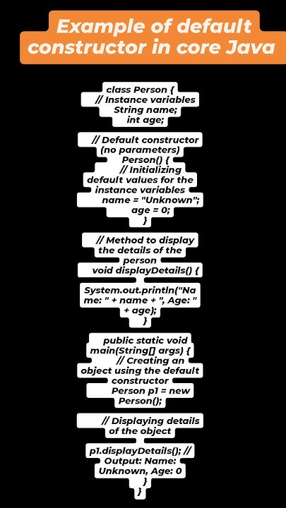 "Understanding Default Constructors in Java: Initialize Objects with ...