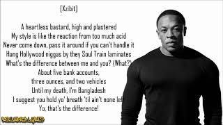 Dr. Dre - What&#39;s the Difference ft. Eminem &amp; Xzibit (Lyrics)