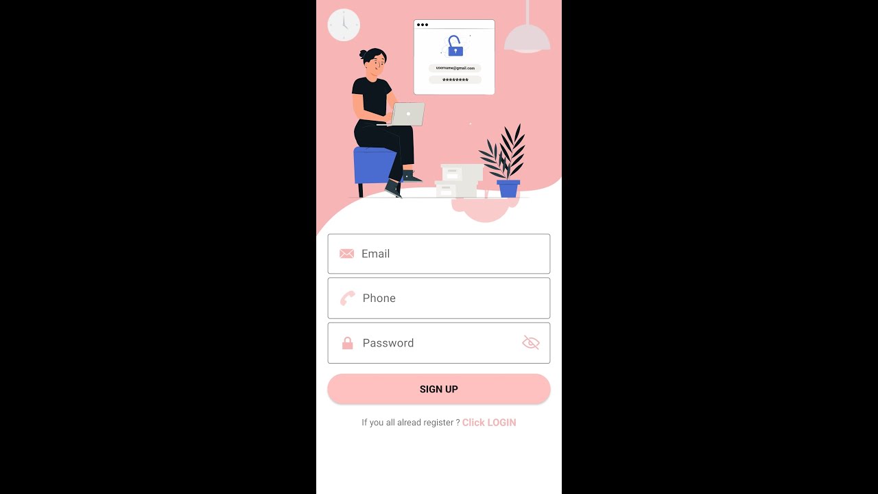 Login Screen Design with Animation || Android UI || Android Studio ...