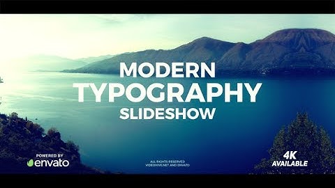 Modern Typography Slideshow | After Effects Template | Openers