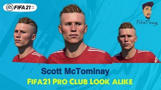 FIFA 21 faces Virtual Pro club look alike Scott McTominay // Manchester United // Scotland