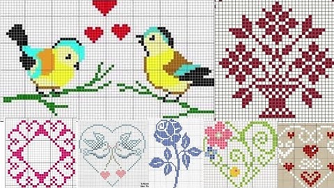 Easy cross stitch graph patterns | New dusuti graph designs for everything | Hand Embroidery