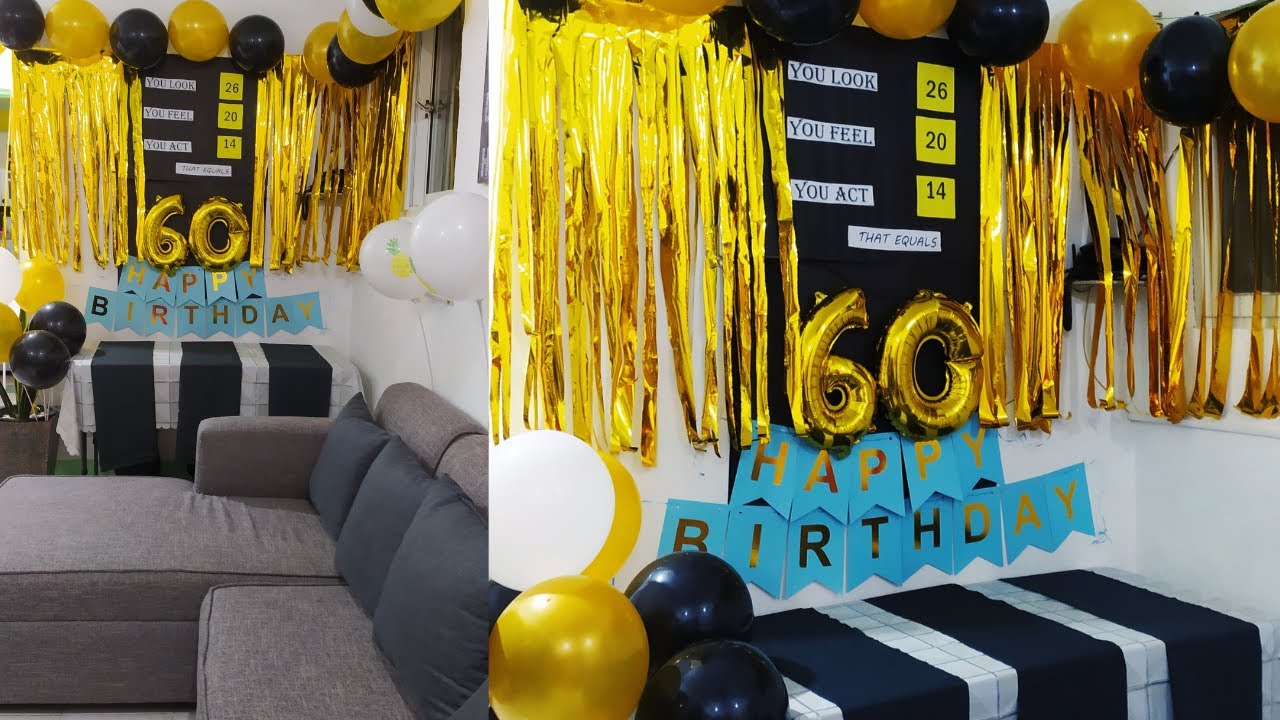 DIY Gold and Black Birthday Theme on a Budget | 60th Birthday ...