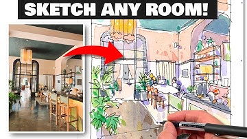 How to Sketch a Room in Easy Steps (Urban Sketching for Beginners)