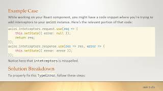 How to Fix the TypeError: Cannot read property 'request' of undefined in Your React JS Application