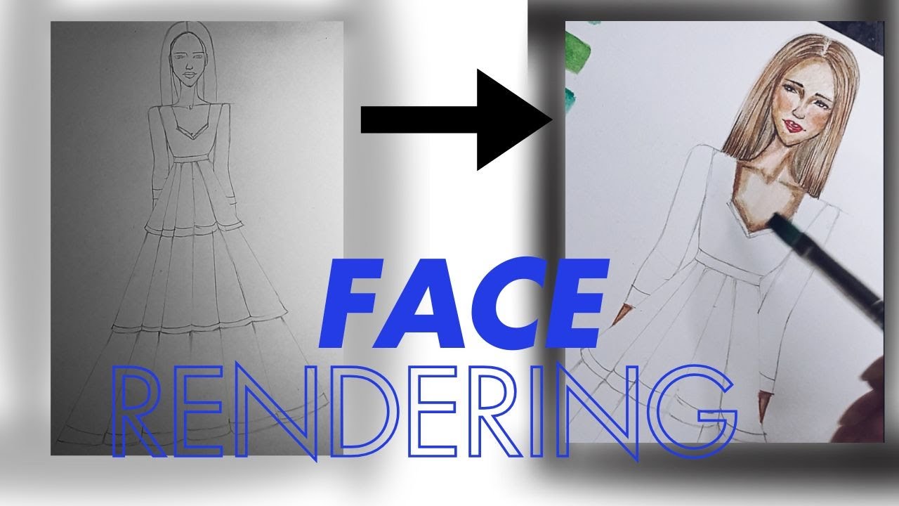 Drawind A Modle How To Rendering Model Face||Fashion Illustration Drawing||part-1 ...
