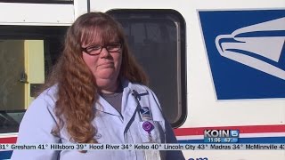 Postal worker delivers driver who hit woman to police